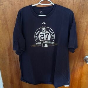 Majestic Navy New York Yankees '27 World Championships Short-Sleeve Tee